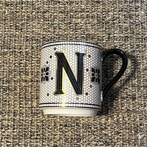New Anthropologie “N” Monogram Mug